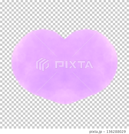 Cute purple heart symbol watercolor illustration Cute purple heart symbol watercolor illustration 136288029