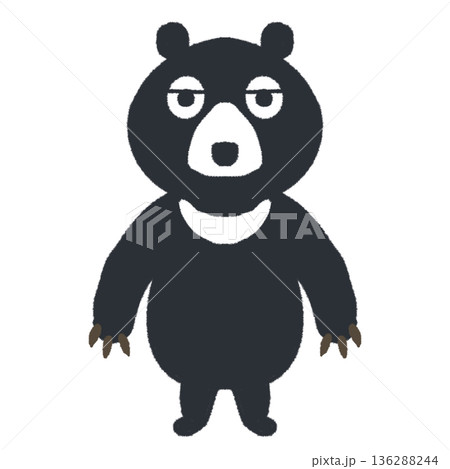 半目のクマのイラスト 136288244