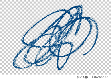 blue pencil strokes isolated on transparent background 136288352