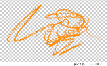orange pencil strokes isolated on transparent background orange pencil strokes isolated on transparent background 136288355