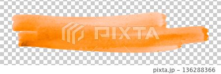 orange watercolor background. Artistic hand paint. Isolated on transparent background. orange watercolor background. Artistic hand paint. Isolated on transparent background. 136288366