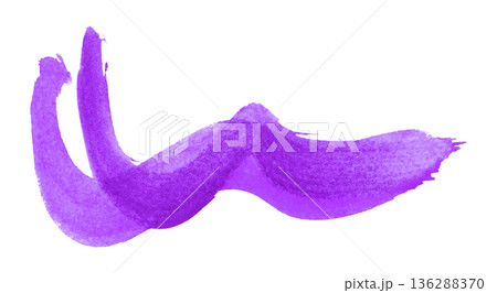 purple watercolor background. Artistic hand paint. Isolated on transparent background. 136288370