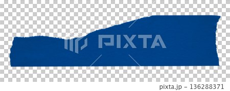 blue crumpled torn tape isolated on transparent background. blue crumpled torn tape isolated on transparent background. 136288371