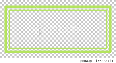 黃綠色簡約雙線畫框 136288414