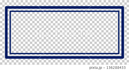 Blue simple double line frame Blue simple double line frame 136288433
