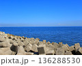 テトラポットのある海岸 テトラポットのある海岸 136288530