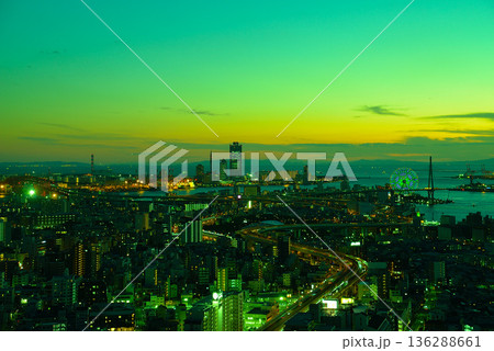 アートホテル大阪ベイタワーからの夜景 アートホテル大阪ベイタワーからの夜景 136288661