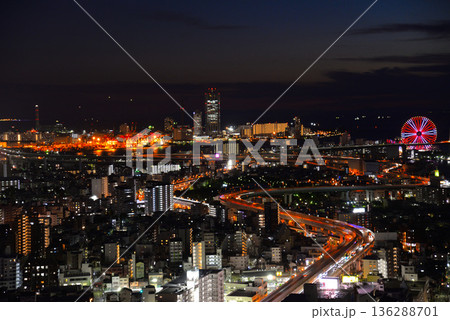アートホテル大阪ベイタワーからの夜景 アートホテル大阪ベイタワーからの夜景 136288701