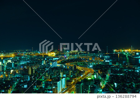 アートホテル大阪ベイタワーからの夜景 アートホテル大阪ベイタワーからの夜景 136288794