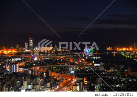 アートホテル大阪ベイタワーからの夜景 アートホテル大阪ベイタワーからの夜景 136288813