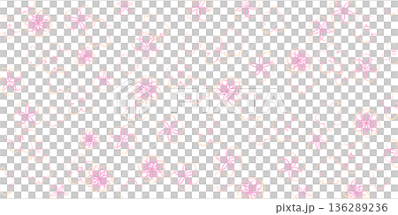 Cherry blossom background material illustration 136289236