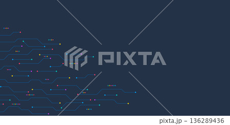 Circuit board texture with communication technology concept. Creative vector illustration Circuit board texture with communication technology concept. Creative vector illustration 136289436
