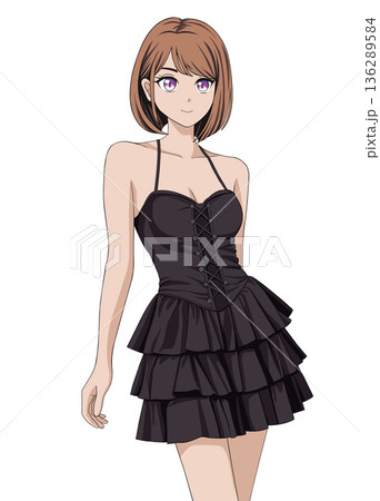 黒いワンピースの女性 黒いワンピースの女性 136289584