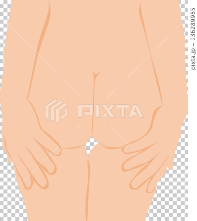 Illustration of a woman who succeeded in dieting 136289985