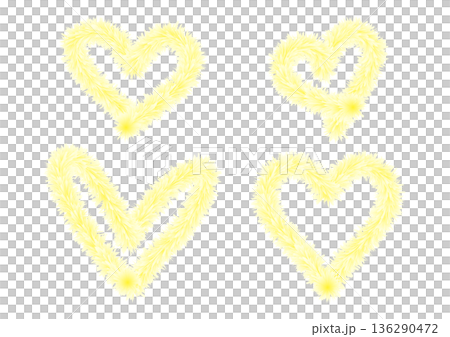 Illustration of a fur heart mark material Illustration of a fur heart mark material 136290472