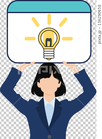 有想法的女商人的插圖 136290658