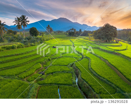 beautiful morning view indonesia panorama landscape beach with beauty color and sky natural light 136291028