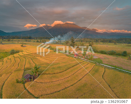 beautiful morning view indonesia panorama landscape beach with beauty color and sky natural light 136291067