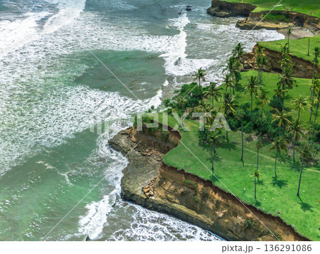 beautiful morning view indonesia panorama landscape beach with beauty color and sky natural light beautiful morning view indonesia panorama landscape beach with beauty color and sky natural light 136291086