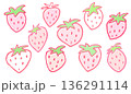 手描きのイチゴ 136291114