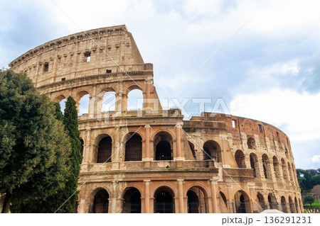 Colosseum or Flavian Amphitheatre in Rome, Italy 136291231