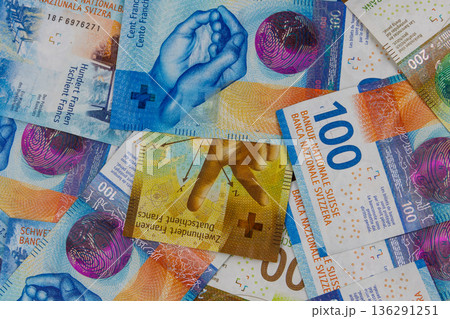 Background of the swiss francs banknotes Background of the swiss francs banknotes 136291251