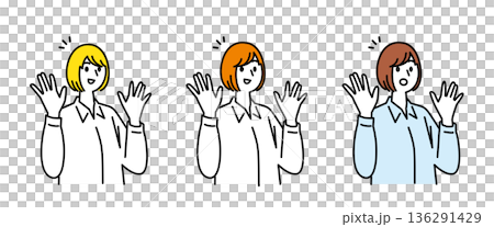 Surprised and delighted young woman Surprised and delighted young woman 136291429