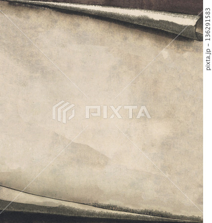 Old vintage scroll paper parchment texture background 136291583