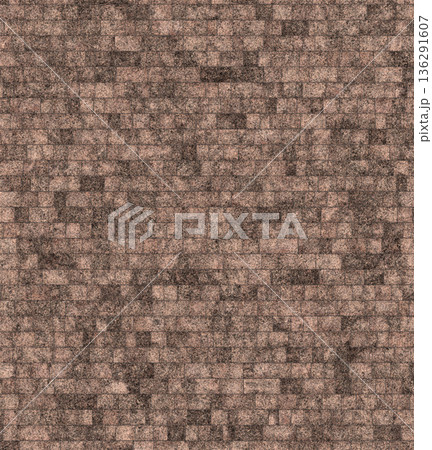 Old weathered brown stone brick wall texture background 136291607