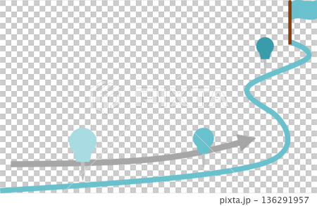 Illustration of a roadmap to achieving your goals Illustration of a roadmap to achieving your goals 136291957