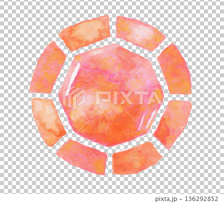 簡單的橙色寶石插圖 簡單的橙色寶石插圖 136292852