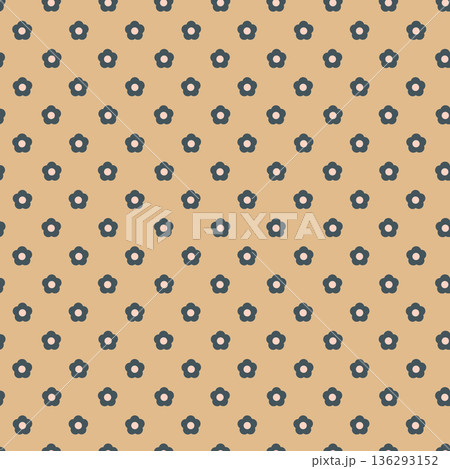 Retro Floral Dot Background Vector Retro Floral Dot Background Vector 136293152