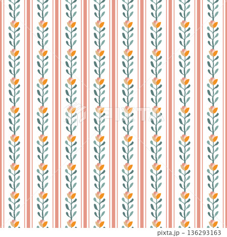 Soft Tulip Vertical Stripes Vector 136293163