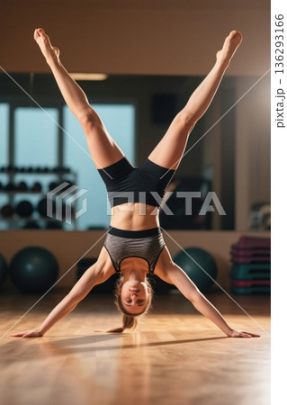 ヨガ フィットネス トレーニング 136293166