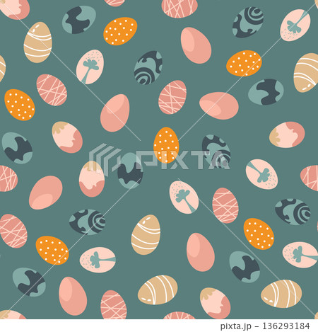 Sage Easter Egg Scatter Vector 136293184