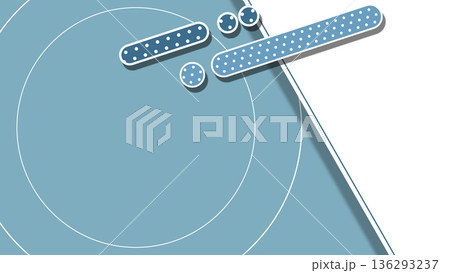 右側に白い空白とドット柄の線の背景　淡い色バージョン 136293237