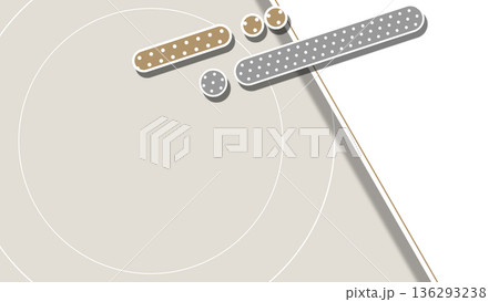 右側に白い空白とドット柄の線の背景 淡い色バージョン 右側に白い空白とドット柄の線の背景 淡い色バージョン 136293238
