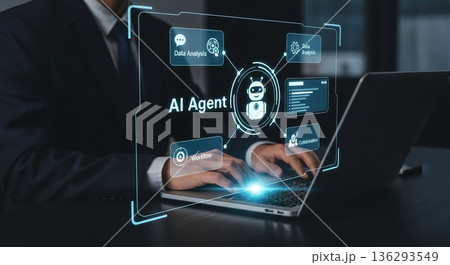AIエージェントを活用した業務自動化とデータ分析のイメージ 136293549