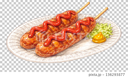 紙盤上的法蘭克福插圖 136293877