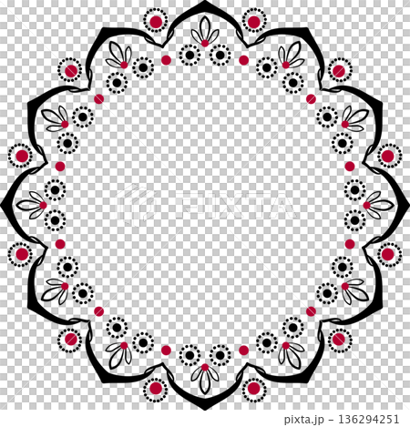 Black red bohemian ornamental frame without text Black red bohemian ornamental frame without text 136294251