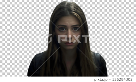 一位面帶憂慮的美麗外國女子 136294302