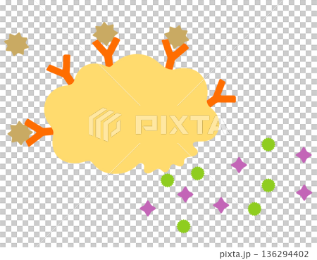 ヒスタミンを放出する肥満細胞　アレルギーのしくみ 136294402