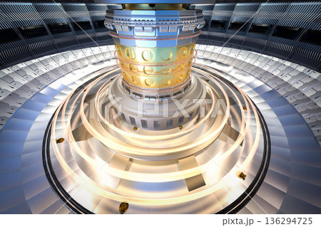 Smr or small modular nuclear fusion reactor core with magnetic ring 136294725