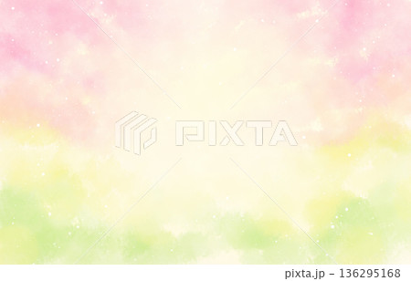 春色グラデーションの水彩にじみ背景 春色グラデーションの水彩にじみ背景 136295168