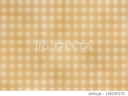 明るいブラウンのギンガムチェック柄　背景 136295172