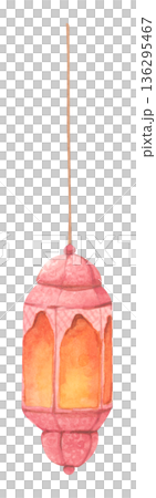 Watercolor Illustration of Ramadan Lantern. Watercolor Illustration of Ramadan Lantern. 136295467