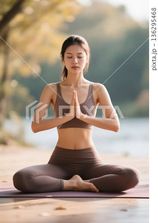 ヨガ 瞑想する 瞑想 136295468