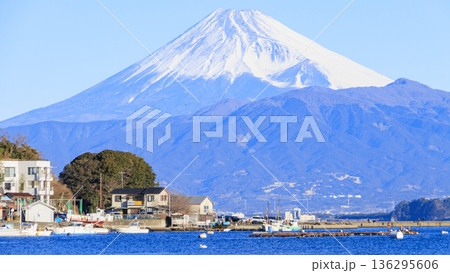西伊豆から見た富士山 西伊豆から見た富士山 136295606