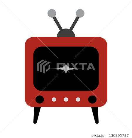 消した瞬間のブラウン管テレビ 136295727