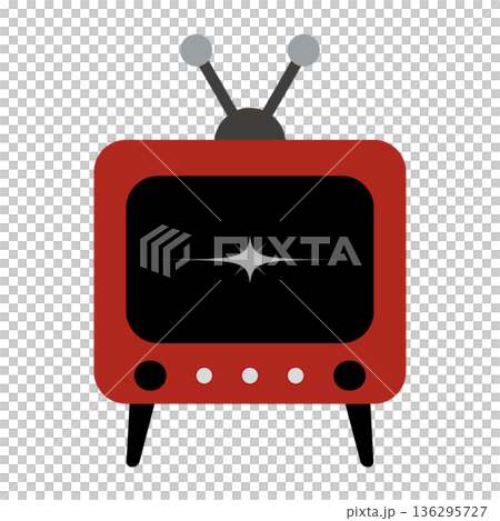 消した瞬間のブラウン管テレビ 136295727